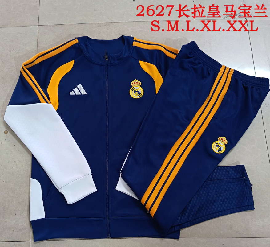 26/27 Long Pull Real Madrid Boran Jackets sets