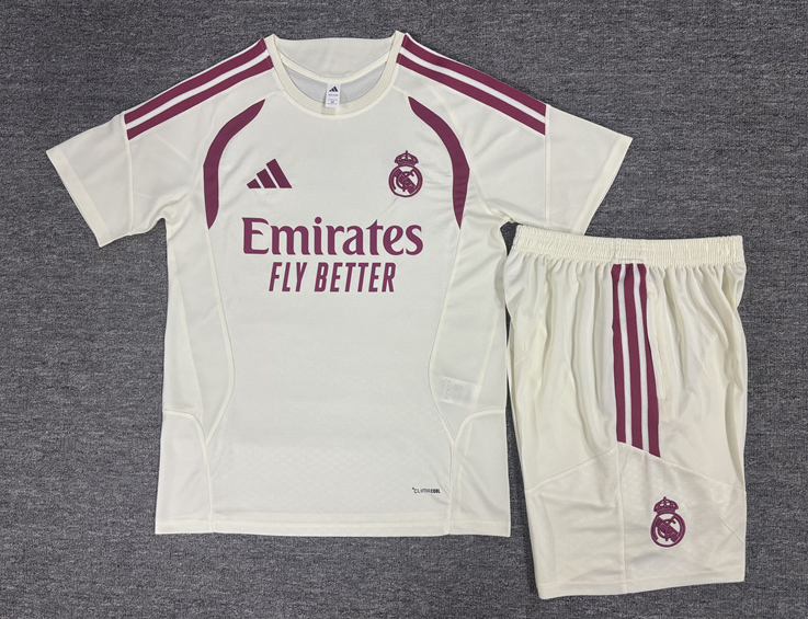 26/27 Kids Real Madrid beige Training Kits