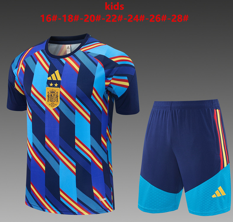 26/27 Kids Spanish navy blue [camouflage style] Double star Training Kits