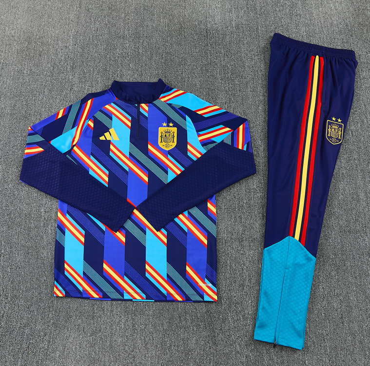 26/27 Adults Half Pull Spain navy blue [camouflage version] Double star Tracksuit