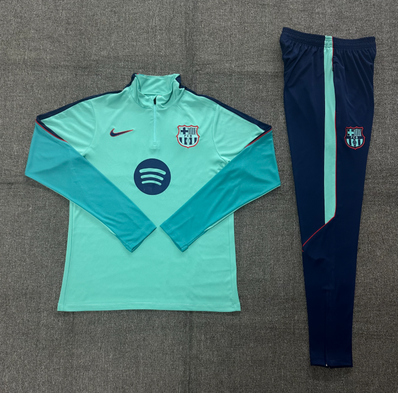26/27 Adults Half Pull Barcelona Hu Lanse Tracksuit