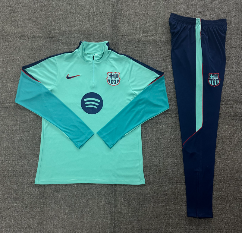 26/27 Kids Half Pull Barcelona Hu Lanse Tracksuit