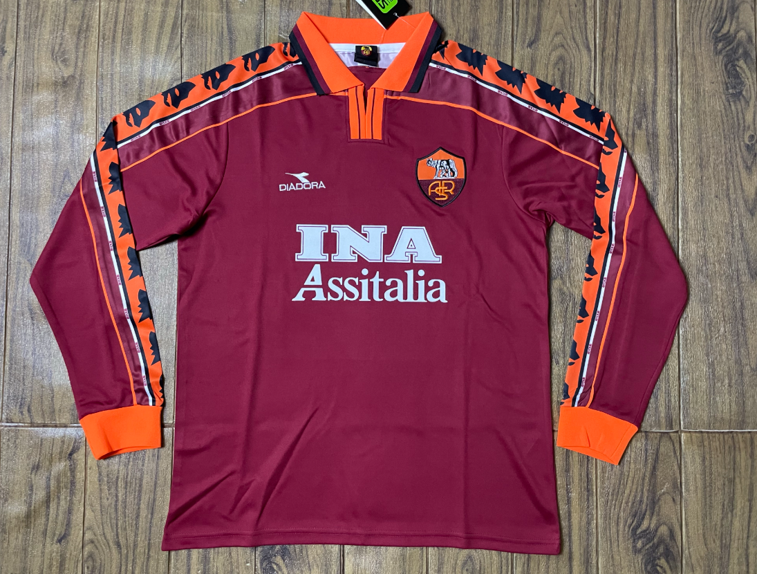 Retro 1998/99 Roma home long sleeve