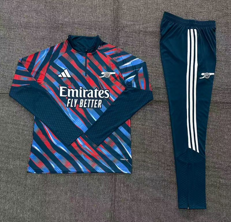26/27 Adults Half Pull Arsenal Red and Blue [Camouflage Edition] Tracksuit