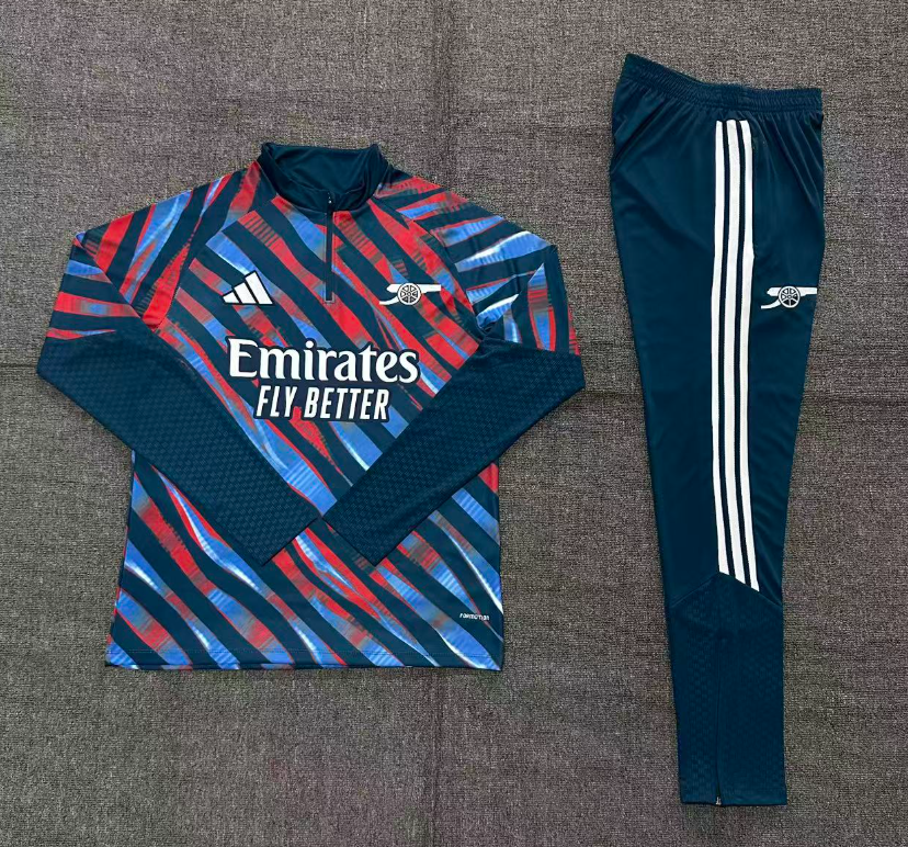 26/27 Kids Half Pull Arsenal Red and Blue [Camouflage Edition] Tracksuit