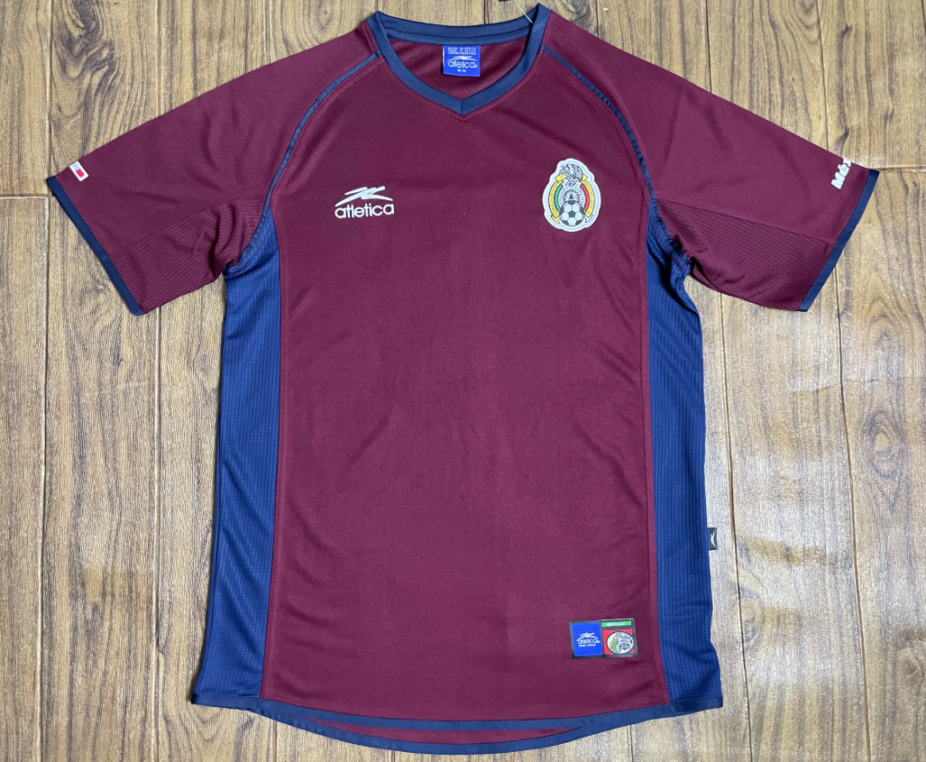 Retro 2002 Mexico home maroon T-shirt