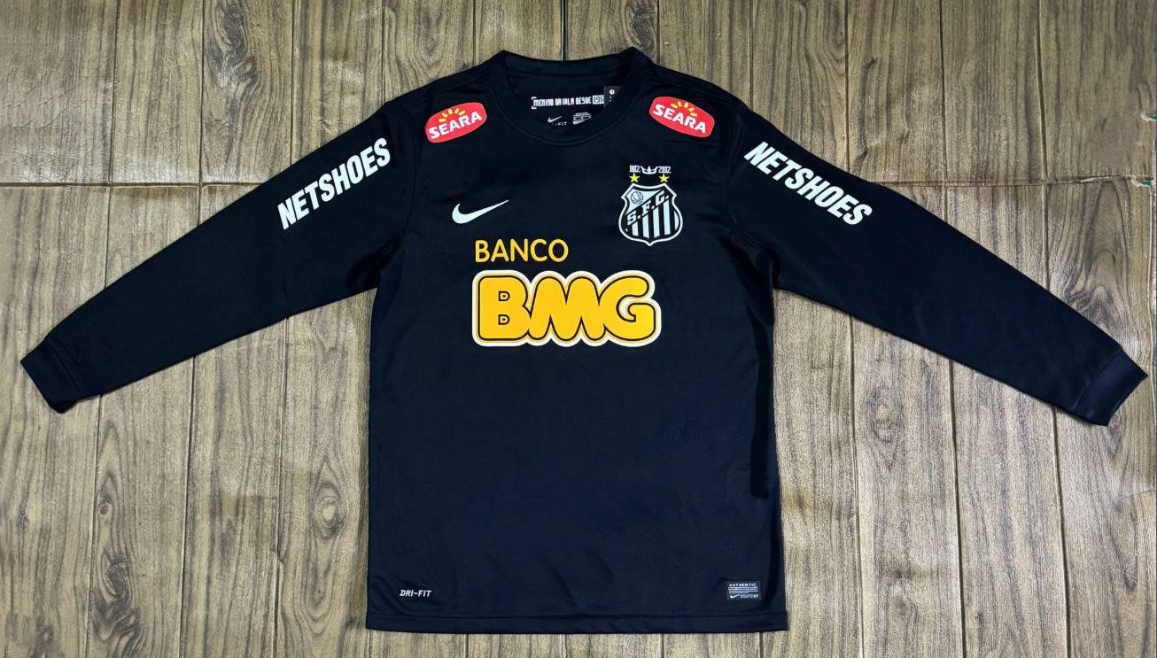 Retro 12/13 Santos away black long sleeve