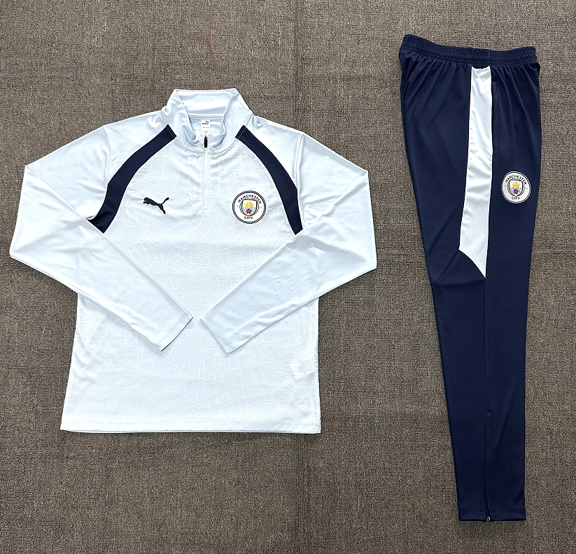 26/27 Kids Half Pull Manchester City Light Blue Tracksuit